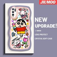 JIUMOO เคสสำหรับ VIVO Y30 Y30i Y50เคสเครยอนชินจังลายมาการองคอลอว์ขอบคลื่นกันกระแทกแบบใสนิ่มเคสมือถือกล้องป้องกันการตกหล่นสร้างสรรค์เคสใหม่ซิลิกาเจลฝาครอบป้องกัน