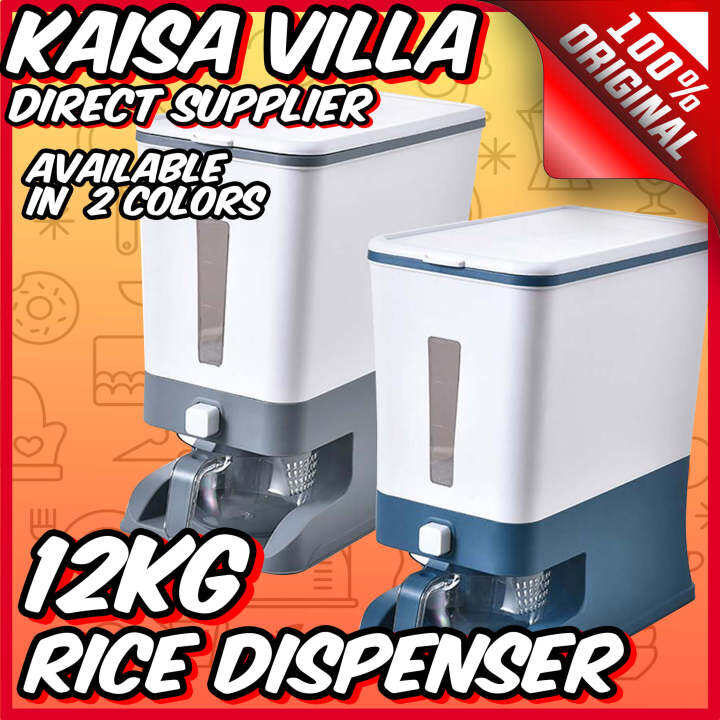 Rice Dispenser Storage Automatic Graduated Plastic Sealed Rice Bucket ...