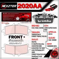 2020AA NEXZTER ผ้าเบรคหน้า BREMBO M4,M50,GP4R /DUCATI DIAVEL,X DIAVEL,MONSTER 797,MONSTER 1100,848 EVO,STREETFIGHTER 1100,1199 PANIGALE,V4R / S1000RR HP4 /TRIUMPH THRUXTON R,STREET TRIPLE 765 RS /KTM 1290 SUPER DUKE,RC8 / RSV4 / GSX-R1000