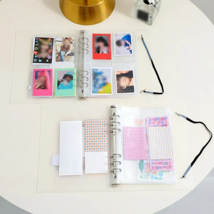 Mini Binder Photo Album 3inch Transparent Storage Book Supplies for
