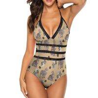 Leopard Swimsuit V Neck Whole Sale 1 Piece Swimwear Teenage Cute Arena Bathing Suit