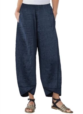 กางเกงขายาวสีขาวเอวยืดกระเป๋ากางเกงขนาดใหญ่สำหรับผู้หญิง,กางเกงขายาวลำลองกางเกงแฟชั่นหรูหราหลวมใหม่ฤดูร้อน2023