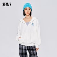 Semir เสื้อผู้หญิงคลุมด้วยผ้าหมีเย็บปักถักร้อย2022ฤดูใบไม้ร่วงใหม่ O Versize พิมพ์ด้านบนหวานลมแจ็คเก็ต