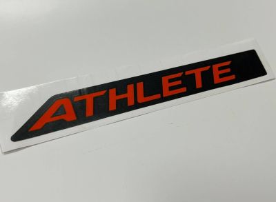 สติ๊กเกอร์ดั้งเดิม คำว่า ATHLETE ติดฝาท้าย MITSUBISHI TRITON PLUS ปี 2018 ติดรถ แต่งรถ sticker มิตซูบิชิ ไทรทัน พลัส ปี2019 สวย งานดี หายาก