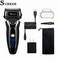 ZZOOI Surker RSCX-9008 Electric Shaver for Men Waterproof Cordless Razor  USB Quick Rechargeable Shaving Machine rasoio elettrico