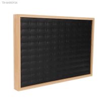 ✙ 100 Slots Ring Storage Display Box PU Leather Soft Lining Lightweight Multipurpose Black Jewerly Organizer Case 35.5x24.5x3cm