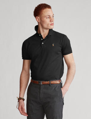 Polo Ralph Lauren เสื้อโปโลผู้ชาย รุ่น MNPOKNI1N820333 สี 001(BLACK)