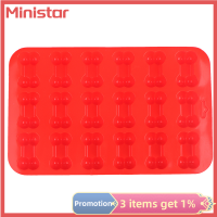 Ministar แม่พิมพ์ทำขนมอบตกแต่งเค้กแม่พิมพ์ซิลิโคน DIY กระดูกน่ารัก1ชิ้น18หลุมขนมสัตว์เลี้ยงแม่พิมพ์ขนมวุ้นช็อคโกแลตแม่พิมพ์สบู่