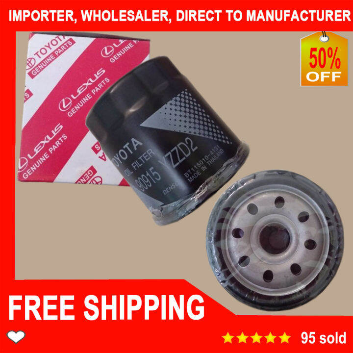 Toyota Genuine Oil Filter ( 90915 - YZZD2 ) For Toyota Fortuner, Innova ...