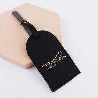 【DT】 hot  New Fashion Leather Luggage Tags for Travel with ID Holder Address Label