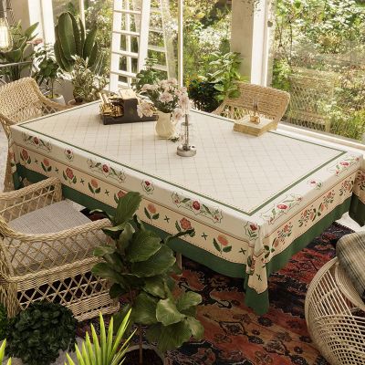 【CW】 Rectangular Tablecloths Rural Desk Tables Table Cover Wedding Decoration Manteles