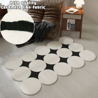 Cashmere Like Special-shaped Carpet Living Room Decorated Bedroom Bedside Irregular Fluffy Rug Cloakroom Plush Rugs Floor Mat