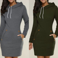 Extra Long Hoodie Plain Hooded Elegant Sweatshirt Big Size Poleron Mujer 2021 Cord Tunic Hoodies Dress Women Casual Wear