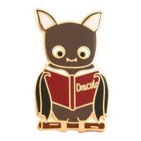 【CC】 Dracula pin funny reading book brooch Gothic Literature badge cute jacket bag decor