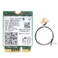 AX201 AX201NGW WiFi Card with 2XAntenna M.2 CNVio2 2.4 Ghz/5Ghz WiFi Card Antenna Accessories WiFi 6 3000Mbps Bluetooth 5.1 WiFi Adapter for Win10