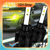 YZH Shop หลอดไฟไฟหน้ารถมอเตอร์ไซค์แบบ Led รถยนต์ P2โลหะ1คู่6K Ip68 6000lm สีขาวติดตั้งไฟหน้าอุปกรณ์เสริม