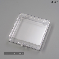 YUNZE กล่องเปล่าขนาดเล็กใสว่างเปล่าขนาดเล็กกล่องใส่ที่อุดหูเครื่องประดับตกแต่งแต่งเล็บสีสดใสเคสที่เก็บต่างหู