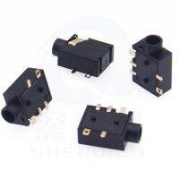 5ตัว PJ-365-5P หูฟังตัวเมีย 3.5 มม. SMD เอาต์พุตวิดีโอเสียงชุบทอง อินเทอร์เฟซ Bluetooth Black Bulk