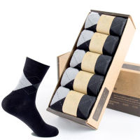 5PairsLot New Bamboo Fiber Socks Men Business nd Big Diamond Shape Breathable Deodorant Dress Socks For Men Clothes Hot Sale