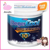 สีน้ำทาภายนอก BEGER CoolDiamondd 10 BASE A กึ่งเงา 2.5 แกลลอนWATER-BASED EXTERIOR PAINT BEGER COOL DIAMONDSHIELD 10 BASE A SEMI-GLOSS 2.5GAL **จัดส่งด่วนทั่วประเทศ**