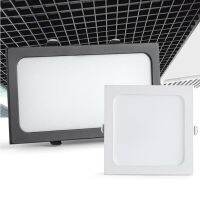 ZZOOI New Stype Black White Led Panel Recessed Downlight 12W 15W 24W Square Spot Light Embeded Ceiling Lamp AC185-265V