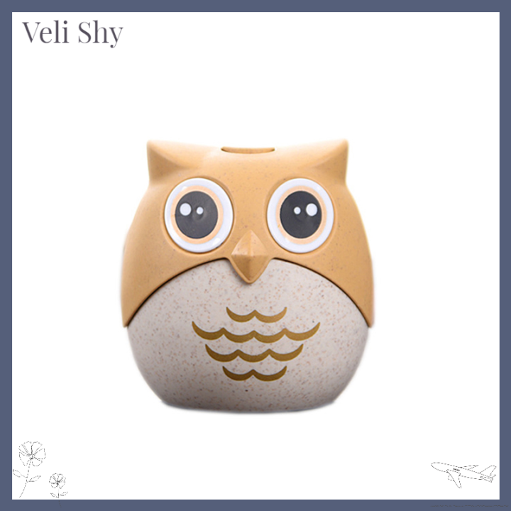 veli-shy-ที่ใส่กล่องใส่ของรูปนกฮูกน่ารักการตกแต่งบ้านใส่ไม้จิ้มฟันกล่องเก็บของไม้จิ้มฟันที่โต๊ะครัวเรือนเป็นมิตรต่อสิ่งแวดล้อม