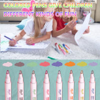 8colorsbox Double Line Outline Pen Washable Watercolor Pens Creative Stationery Supplies Painting Washable Diy Graffiti