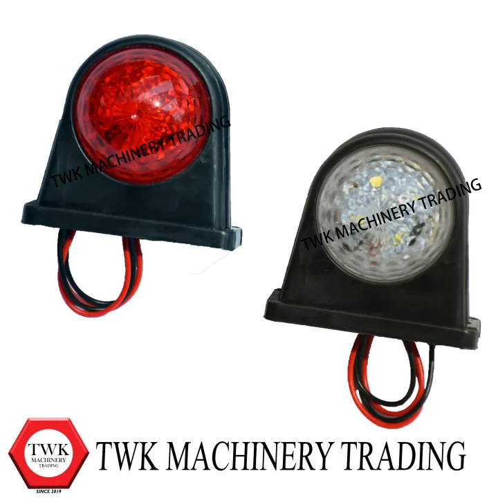 LED MARKER LIGHT LAMP RED & WHITE LORRY/TRAILER 24V WATERPROOF Lazada