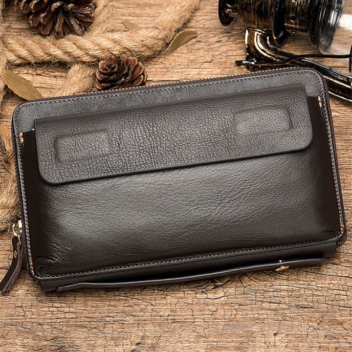 layor-wallet-กระเป๋าสตางค์คลัทช์หนังแท้นุ่มผู้ชายกระเป๋าสตางค์หนังยาว39สำหรับนามบัตรบิลเงินสดกระเป๋าหนังวัวชั้นบน