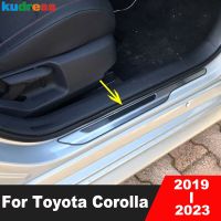 สำหรับ Toyota Corolla 2019 2020 2021 2022 2023รถเหล็กสแตนเลสแผ่นรองใต้ประตูฝาครอบแผ่นตัดโฟมกรองสารชีวเคมีกันกระแทก