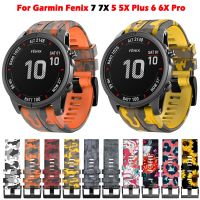 22 26mm Camouflage Quick Release Watchband Straps For Garmin Fenix 7 7X 5 5X 5 Plus 6 6X Pro 3HR 955 EPIX Tactix 7 Pro Wirstband