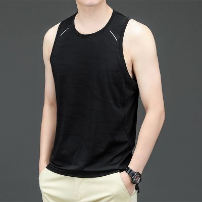[COD] quick-drying vest mens 2023 new sleeveless ice silk thin section sports short-sleeved breathable men