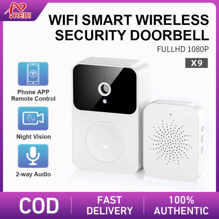 X9 Wireless Video Doorbell Camera HD Smart Night Vision Permanent Cloud