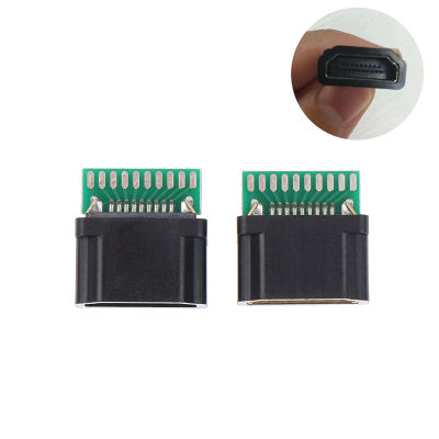 [Auto Stuffs] ขั้วต่อช่องเสียบ ช่องเสียบ HDMI ตัวเมีย19PIN 1ชิ้นพร้อมบอร์ด PCB ชนิดบัดกรีพร้อมเปลือกพลาสติก