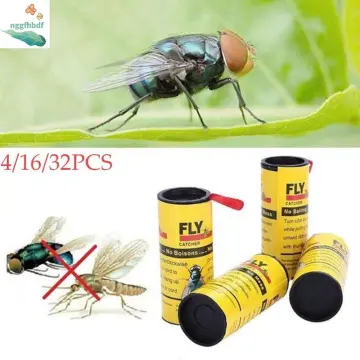 16 Rolls Sticky Fly Trap Paper Insect Bug Catcher Strip Fly