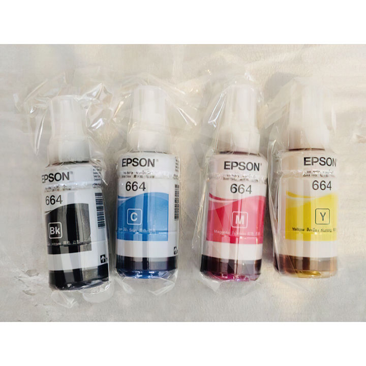 Epson Original 664 Ink Color And Black Bundle Cyan Magenta Yellow And Black Complete Set Of 7848