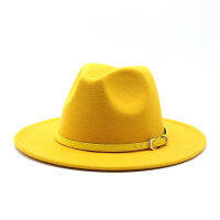 U Nisex ผู้ชายผู้หญิง18สี Fedora หมวกด้วยเข็มขัดปีกกว้างหมวกปานามาหมวกเดินทางกลางแจ้งหมวกป๊อปผู้ใหญ่หมวกขนาดใหญ่56-60เซนติเมตร