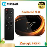 X3 VONTAR 8K Amlogic S905X3 4GB แรม64GB รอมกล่องทีวี9.0กล่องด้านบน Wi-Fi คู่4K 1000M สมาร์ททีวีกล่องทีวี4G 32G 4G 4G 128G Uso70d