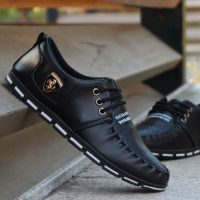 ◕ 2022 Spring Autumn Men Casual Shoes Slip On Mesh Breathable Men Driving Shoes Comfortable Soft Mens Loafers Shoes Casual Leather