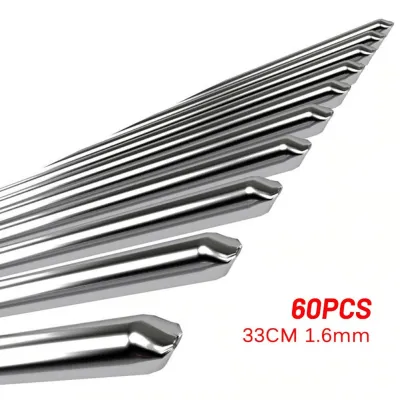 60Pcs Aluminum Welding Rods 33cm*1.6mm Low Temperature Aluminum Welding Solder Wire Brazing Repair Rods Corrosion Resistance