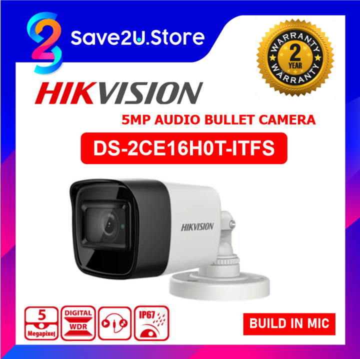 HIKVISION DS-2CE16H0T-ITFS 5MP ANALOG 2560P 4IN1 BUILD IN MIC AUDIO ...