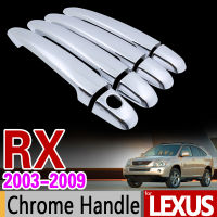 สำหรับเล็กซัส RX 2003 - 2009 XU30โครเมี่ยมจับครอบตัดชุด RX300 RX350 RX400h โตโยต้า Harrier อุปกรณ์เสริมในรถยนต์สติกเกอร์รถจัดแต่งทรงผม