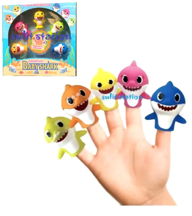 5pcs FAMILY GRANDPA GRANDMA DADDY MOMMY BABY SHARK sharks RUBBER BATH