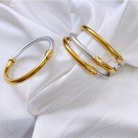 Luxury Foil Gold Color Bangles for Women Modern Wedding Shiny Silicone Charm Bride Cuff Bangles Girls Gift Bracelet Jewelry