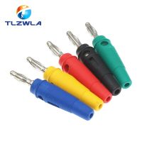 5PCS 4mm Banana Plugs Connector Solderless video Musical Speaker Stackable Cable Wire Pin Banana Plug Connectors Red Black blue Clamps