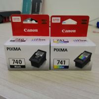 ตลับหมึก Canon 740 Black สีดำ,Canon 741 Co สี ของแท้ 100 % **บรรจุกล่อง** แพ็คคู่ 2 กล่อง