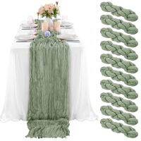 【YF】 10pcs Cheesecloth Boho Table 90x300cm Gauze Wedding for Bridal Shower