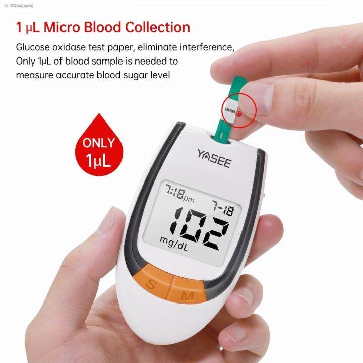 Cod Yasee Glucometer Set Blood Glucose Monitor With 25pcs Test Strips 