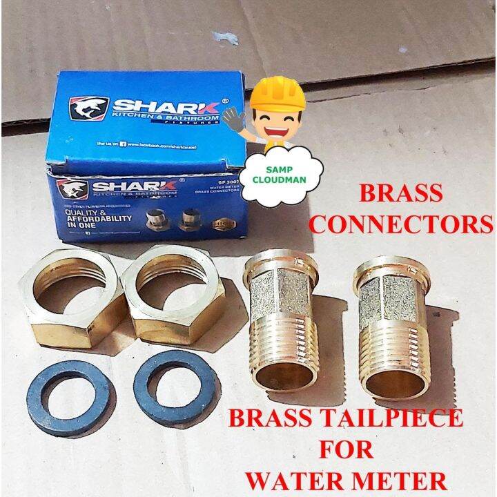 【Local Warehouse】 Shark Brass Connectors Tailpiece for Water Meter Tail ...