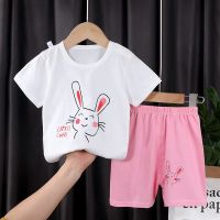 Children Summer Wear T-shirt Suit Short Sleeve Baby Kids Shirt Shorts Sets